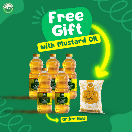 Buy 5 Ltrs. Mustard Oil & Get 1/2KG Besan FREE